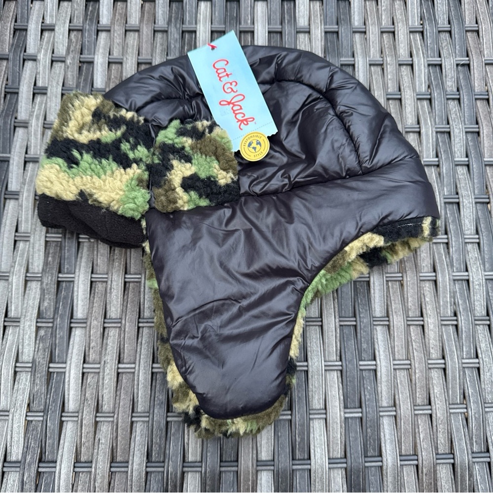 Cat & Jack Camo Trapper Hat NWT